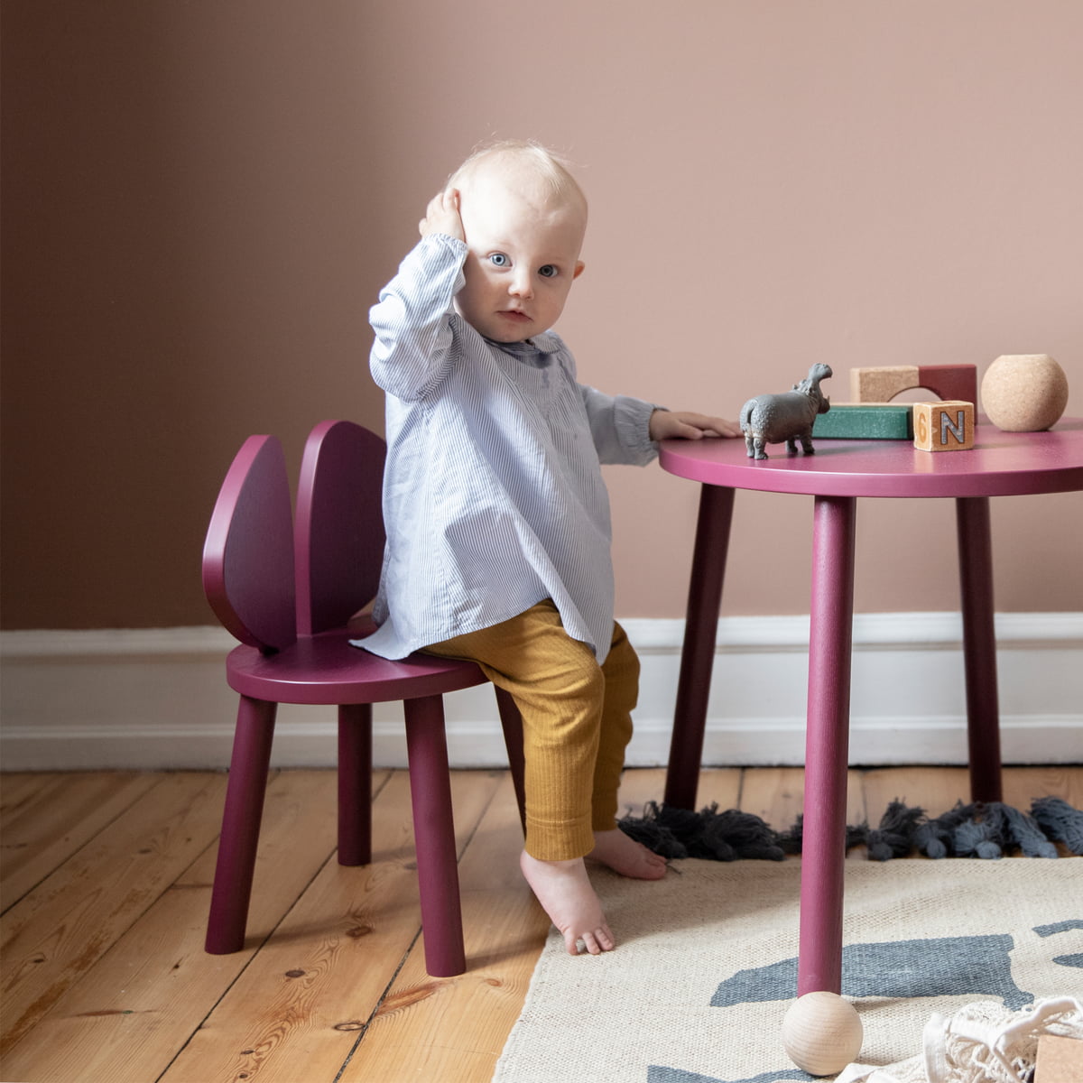 Mouse kindertafel white