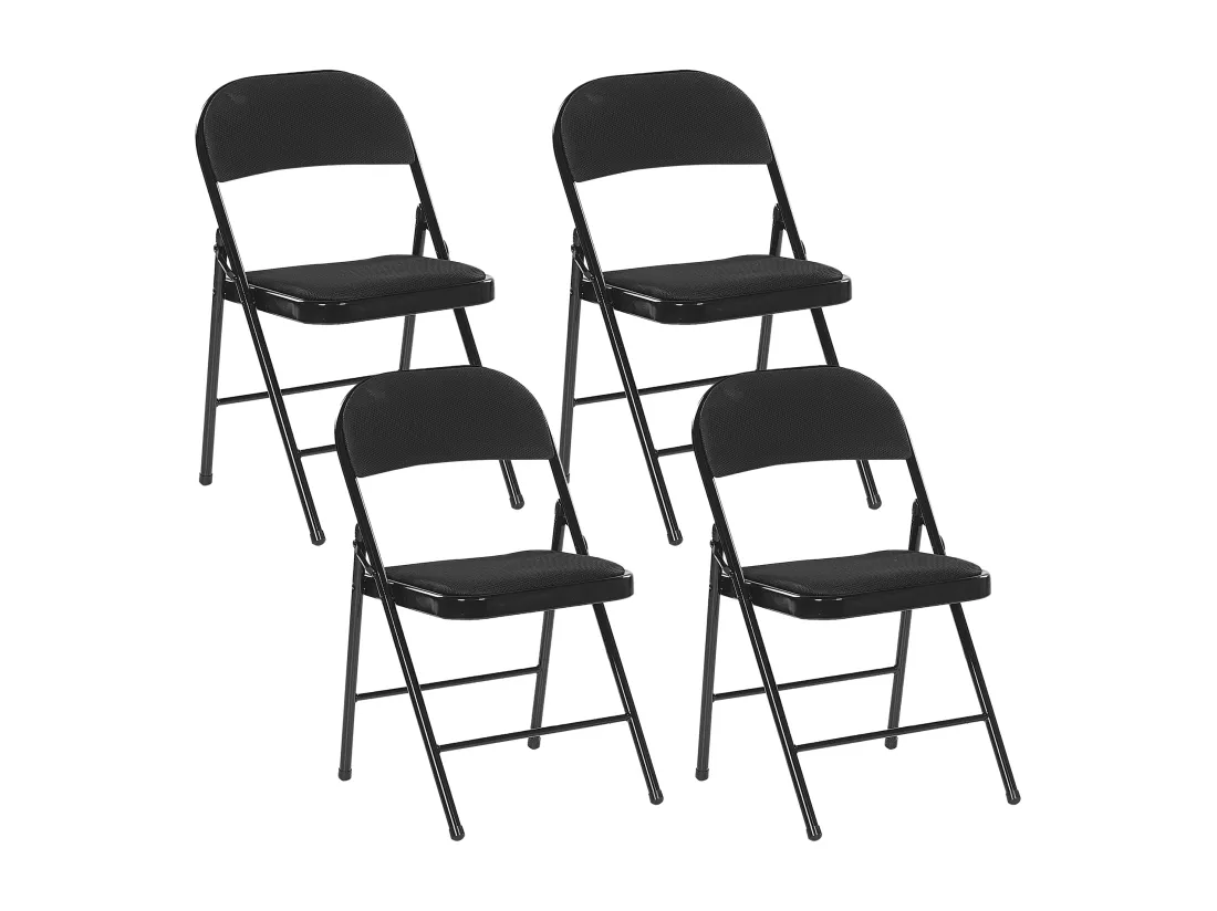 Lot de 4 chaises pliantes SPARKS Noir