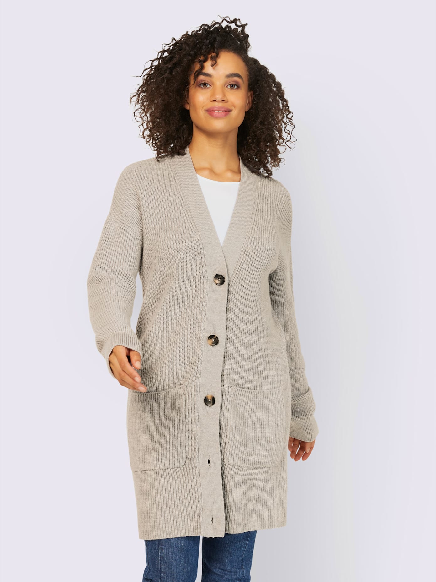 Veste en tricot 2 poches plaquées
