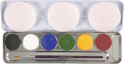 Eulenspiegel Ansigtsmaling - Sminke Palette - 6 Farver