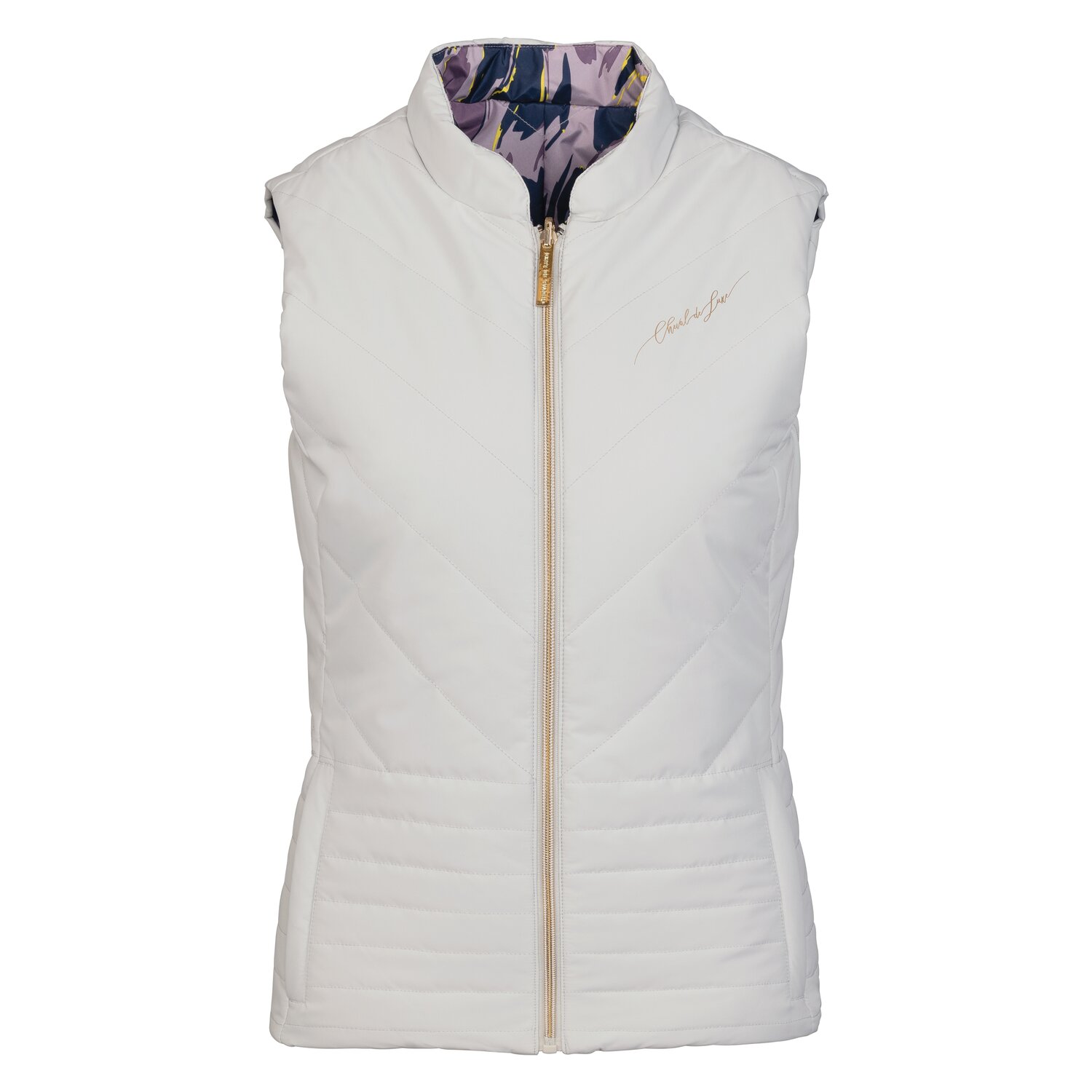 Cheval de Luxe Wende-Steppweste - grey allover