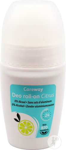 Careway Deo-Roll On 24h Citrus Peaux Sensibles Bio 50ml