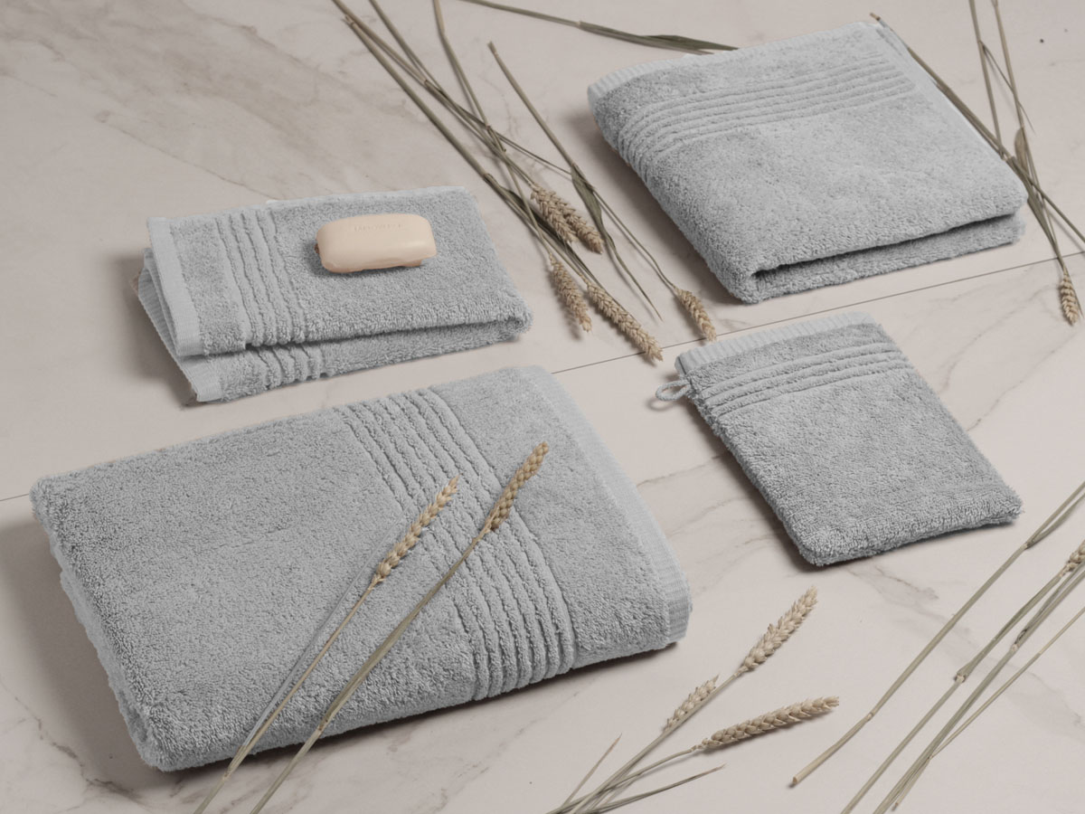 PHLOX Supreme 16 x 21 cm set van 6 washandjes - licht grijs