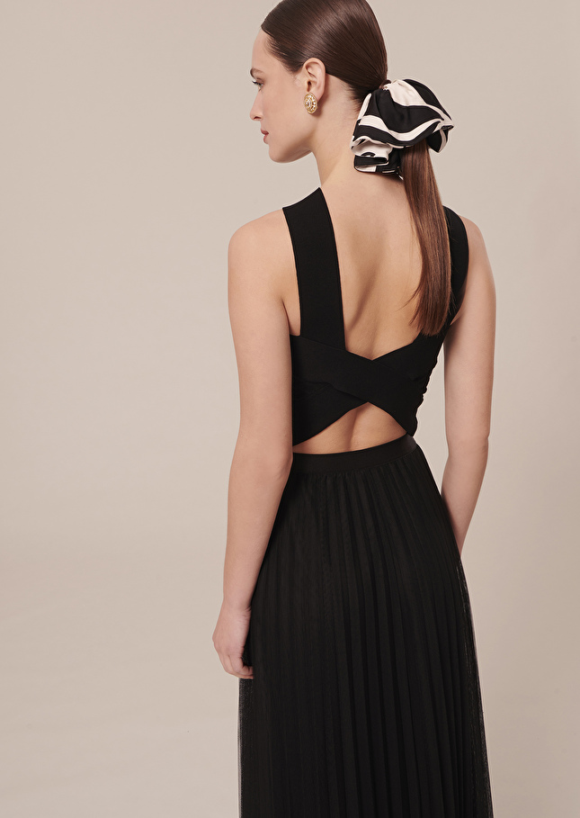 Jupe Juliettenoire en tulle plissée