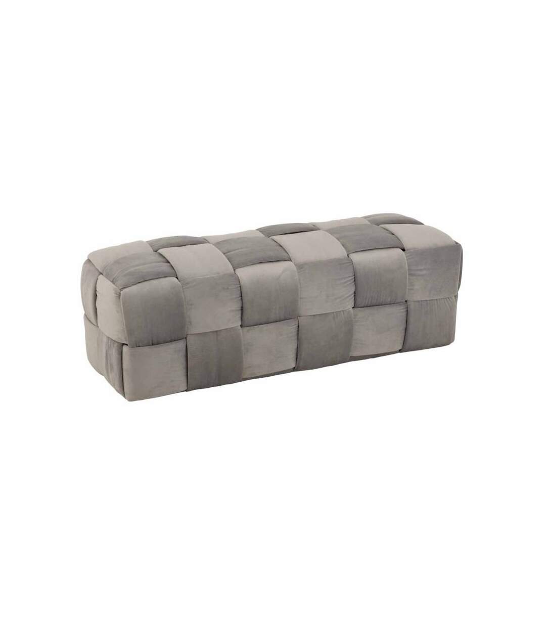 Paris Prix - Pouf Design 3 Personnes 120cm Gris Clair
