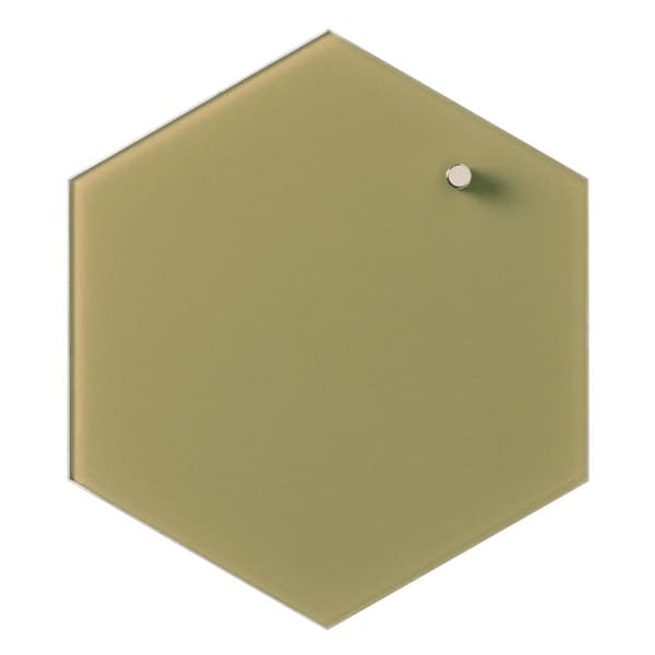 Magnetisk NAGA glastavle hexagon 21 cm Herb Green