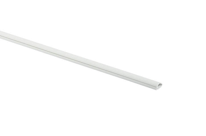 Moulure décorative demi-circulaire D-Line 16x08 mm blanche 2 m