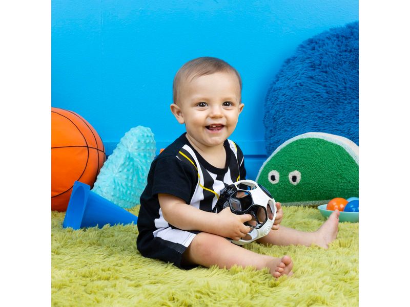 Oball Beschäftigungsspielzeug Fussball Schwarz/Weiss Fussballrassel für Kinder