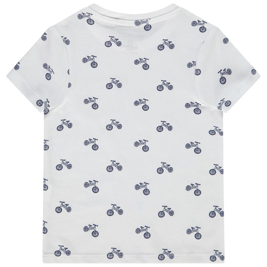 T-shirt manches courtes imprimé vélos pour bébé garçon - Blanc