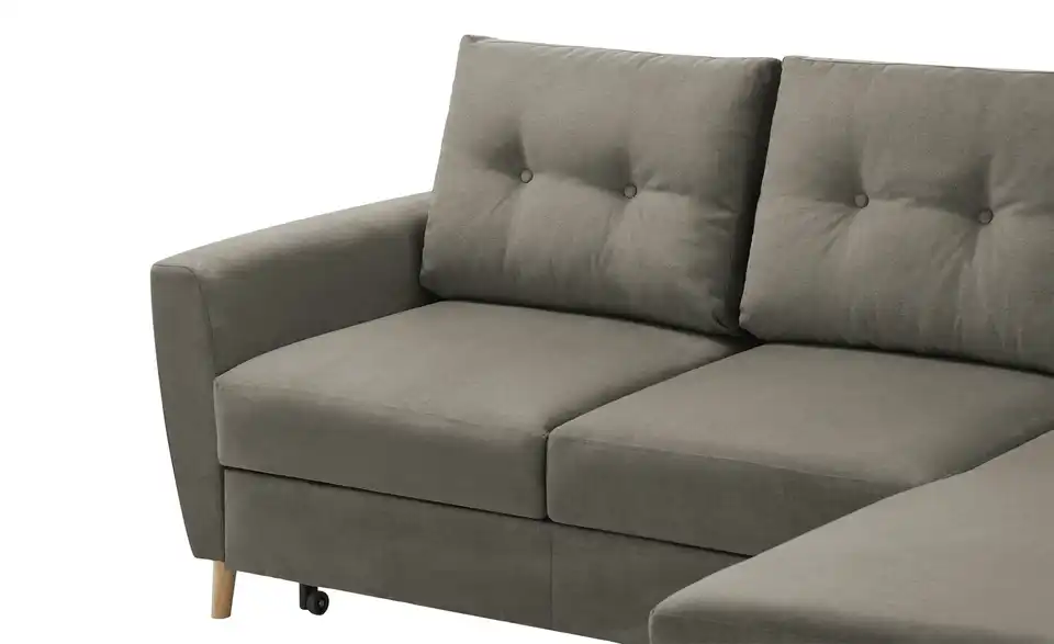 Ecksofa Carla Grau, Braun rechts