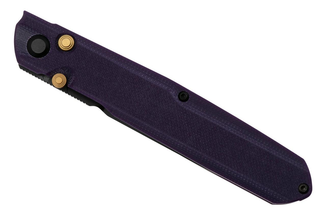 Real Steel G5 Metamorph Button Lock 7832P Black 14C28N, Purple G10, zakmes, Ostap Hel design
