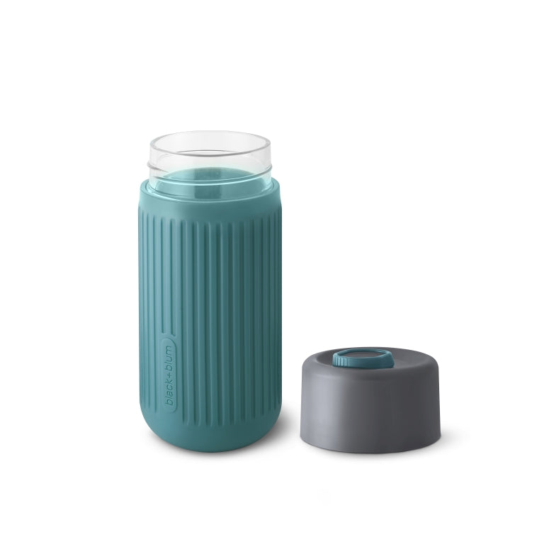 Black+Blum Glazen Reisbeker - 340ml - Blauw