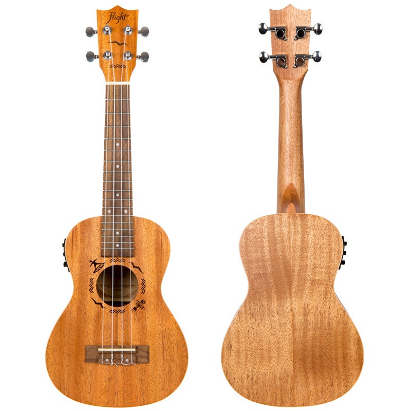 Flight Designer Series DUC523 elektrisch-akoestische concert ukelele met gigbag