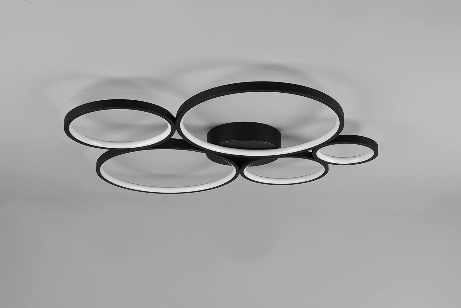 Trio Leuchten LED Deckenleuchte Rondo 622610532, Metall Schwarz matt, inklusiv 49 Watt LED, Switch Dimmer