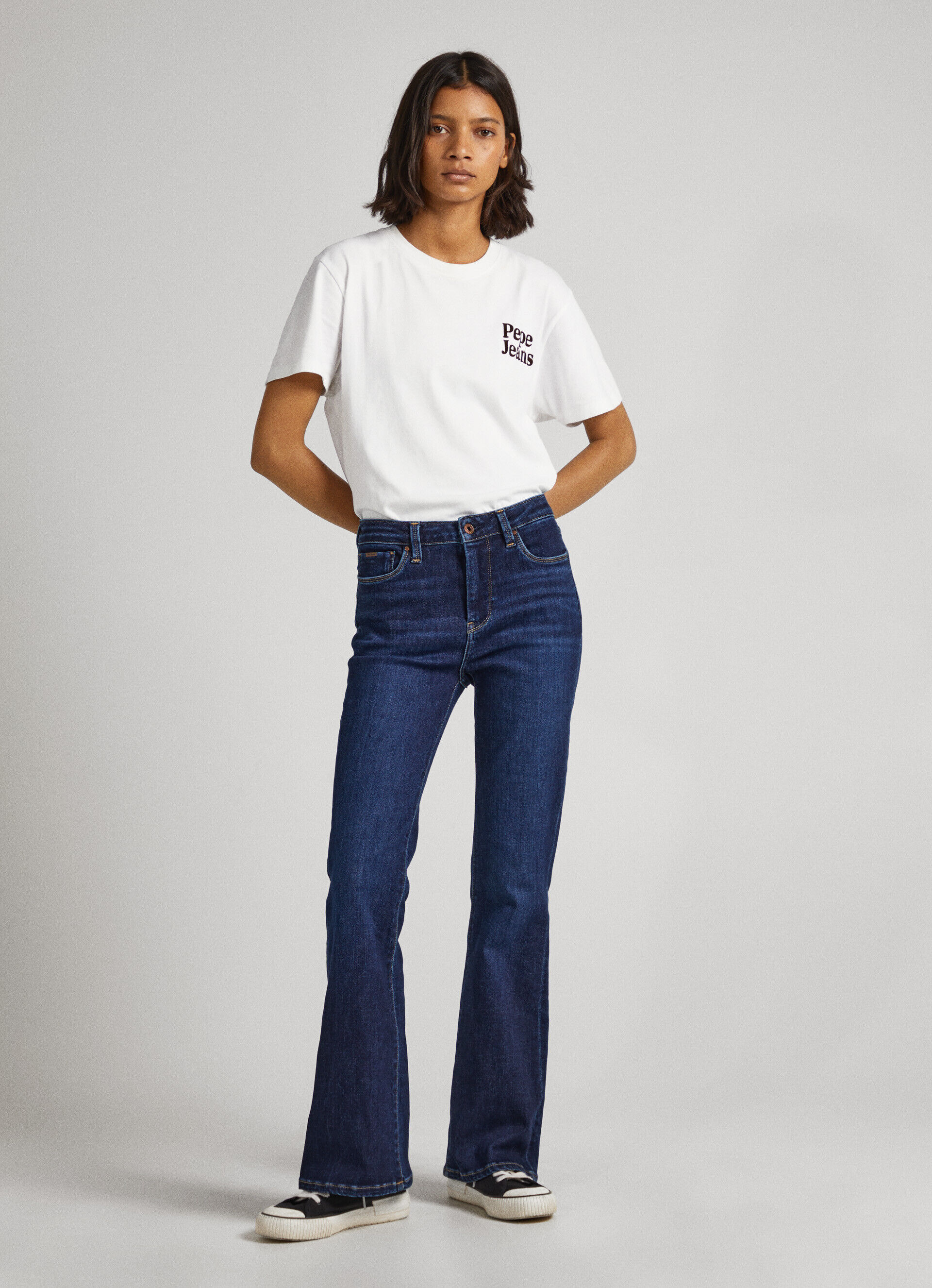 Calça jeans DION FIT FLARE de cintura alta - jeans
