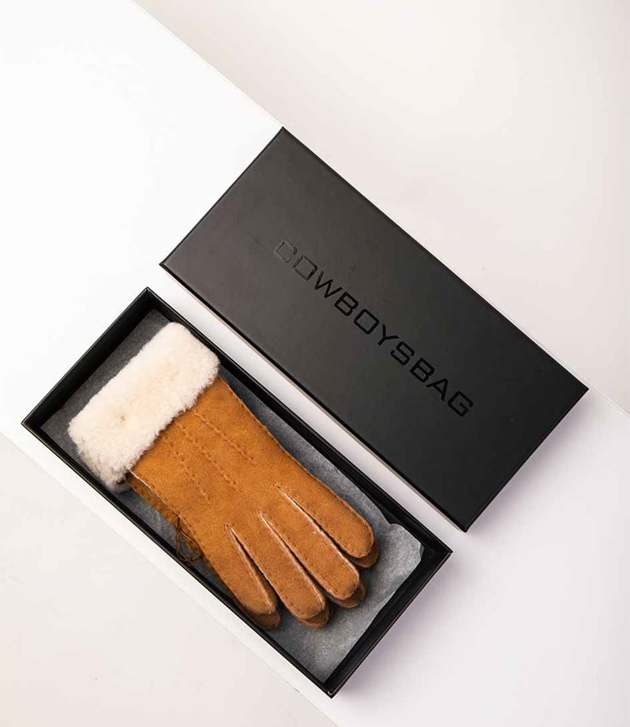 Cowboysbag Gloves Frampton Woman Cognac Maat S