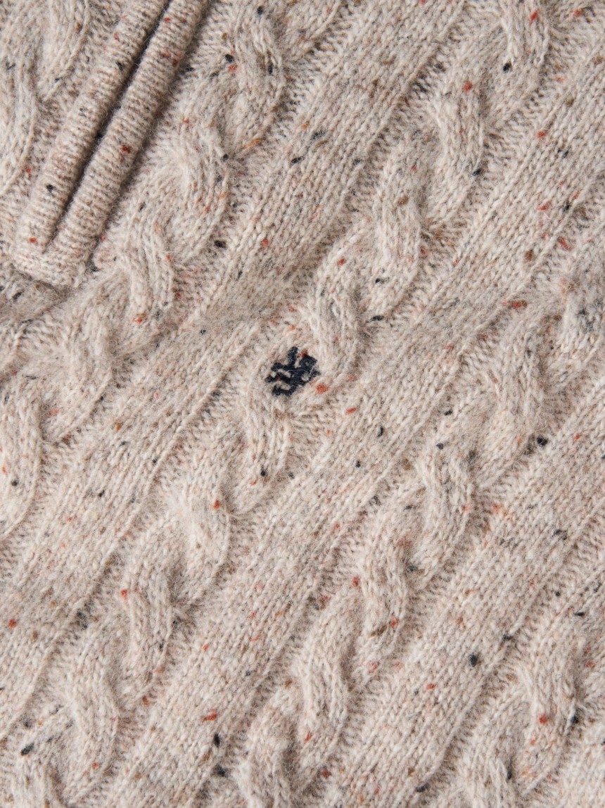 Camisola de malha tricotada com carcela