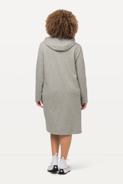 Sweatkleid, A-Linie, Kapuze, Langarm
