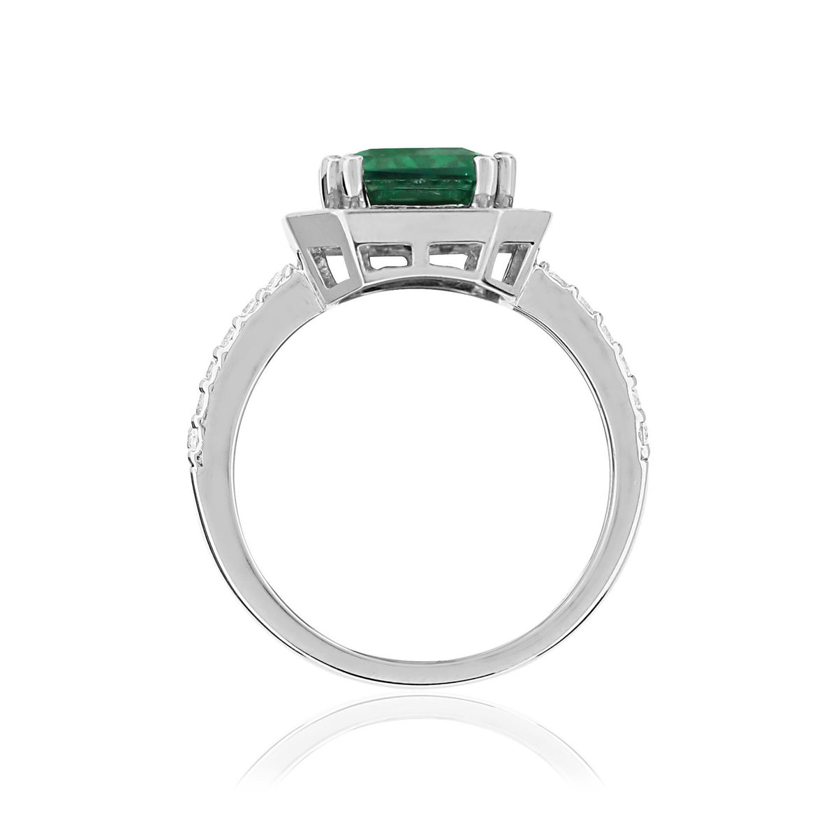 Bague argent 925 zirconias vert et blancs