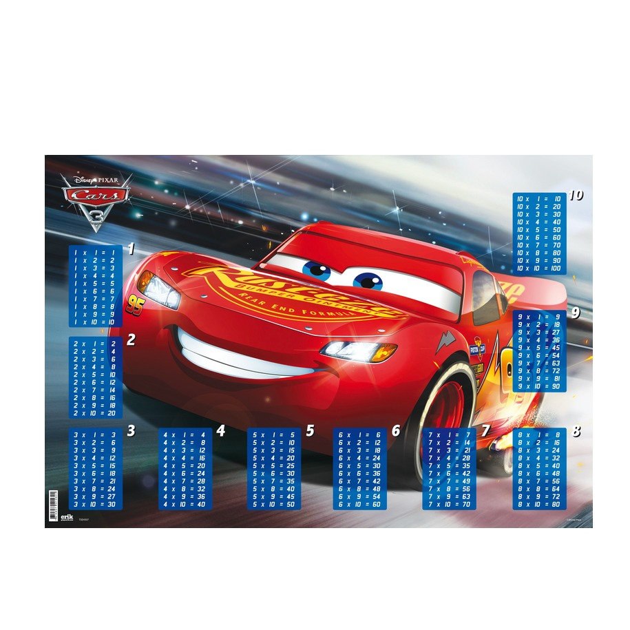 (59x40cm) Mathematik Schreibunterlage Kinder Multiplikation Schreibtisch Rechen Bürotisch Matte (43061.000000) - Cars