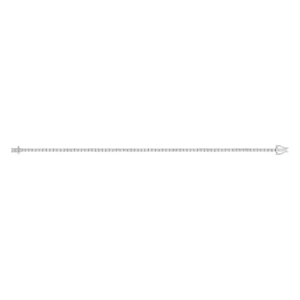 Bracelet tennis or 750 blanc diamant synthétique