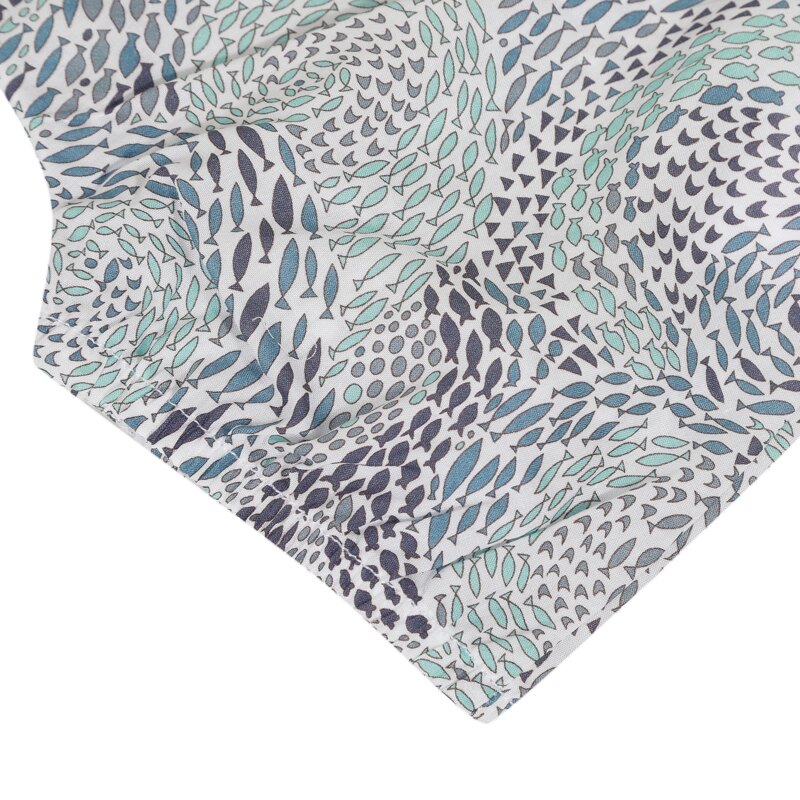 Combi bleue imprimé Liberty poissons naissance Absorba Aucune nuance