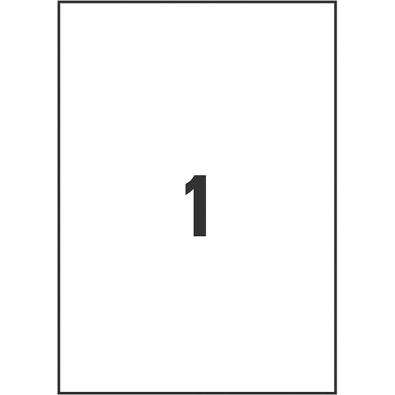 Etiquette enlevable avery ilc blanc 210 x 297 mm boite de   25