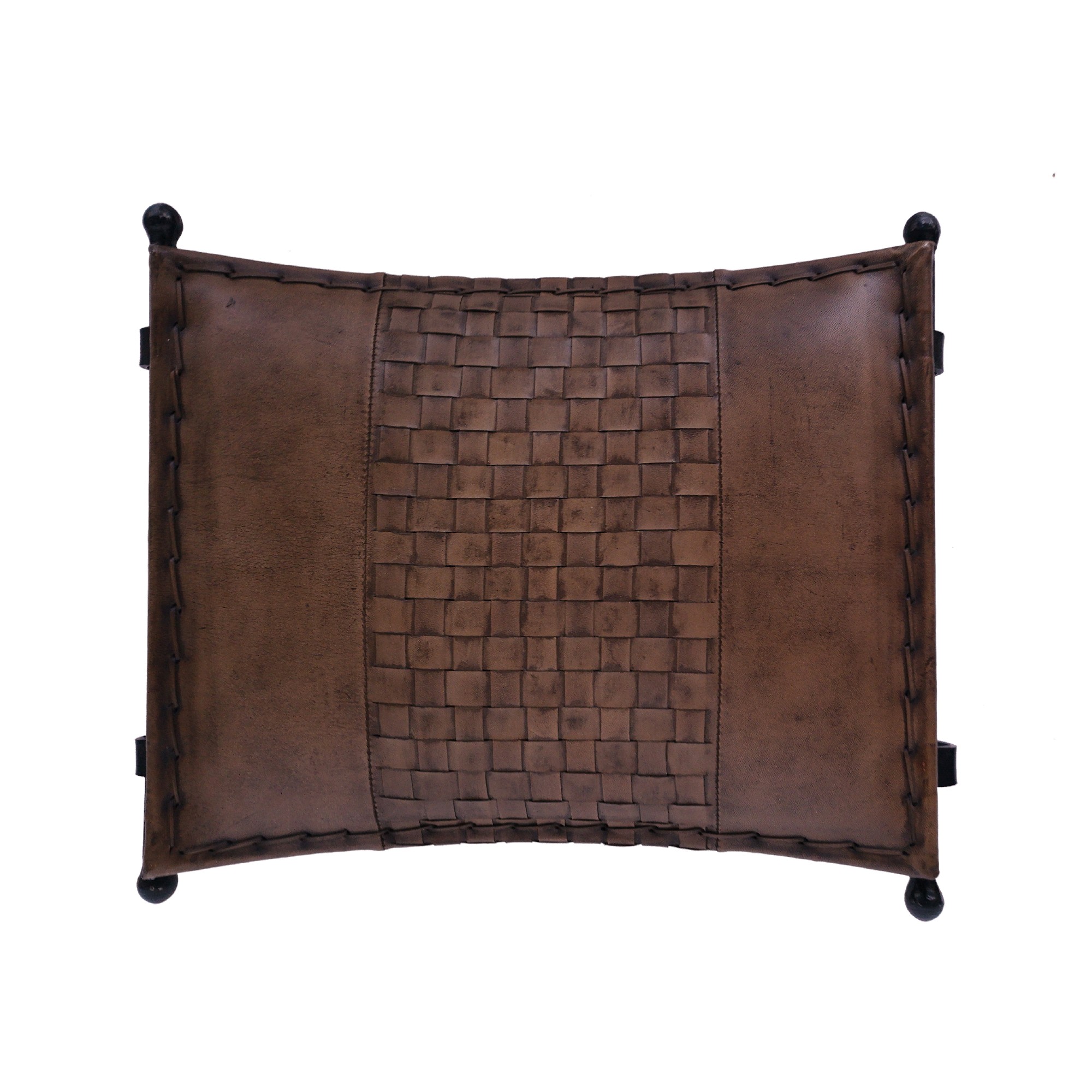 Scherenhocker 'Moreno', braun, T 56 cm, B 36 cm, H 40 cm von fischer's lagerhaus