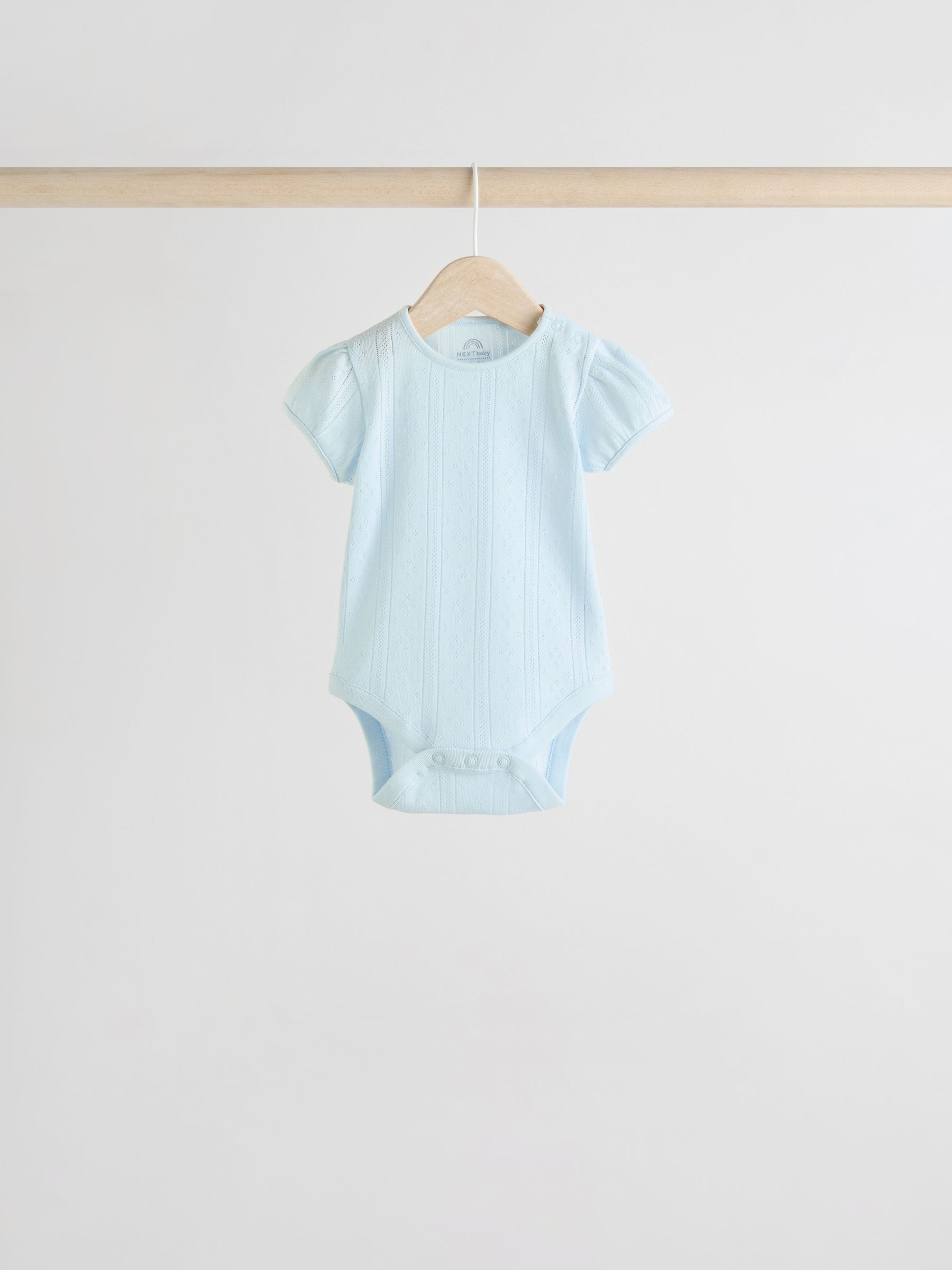 Pastel - 5 Pak Korte mouwen Pointelle Baby Bodysuits