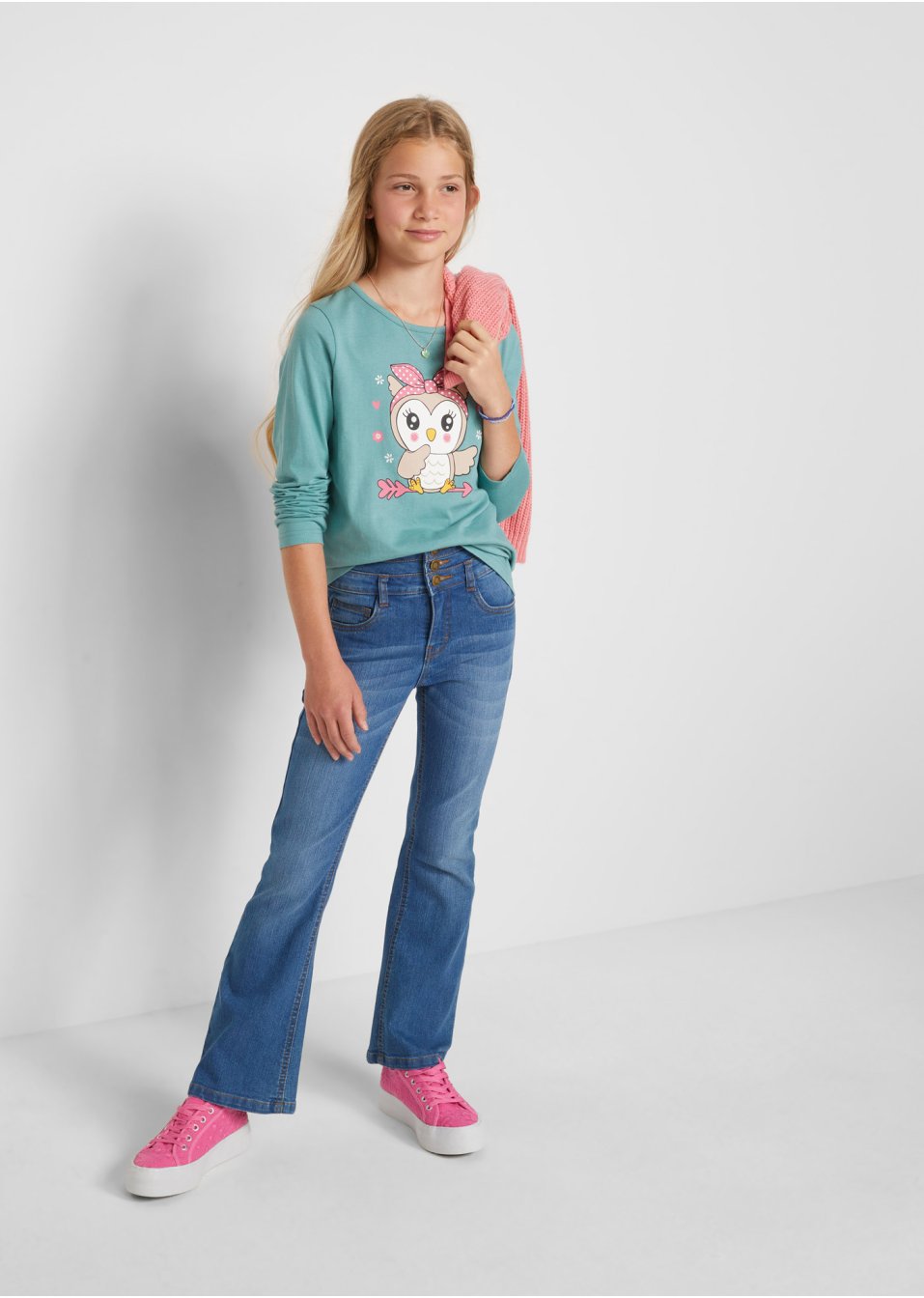 Lot de 2 T-shirts manches longues fille
