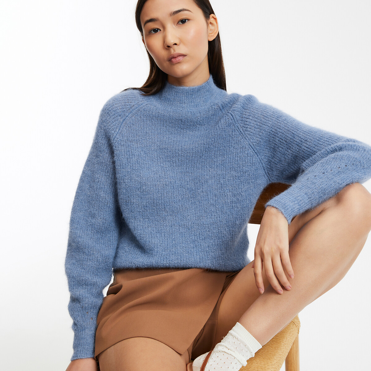COLEÇÕES LA REDOUTE<br>Suéter ARISTIDE Signature com gola alta em alpaca mista