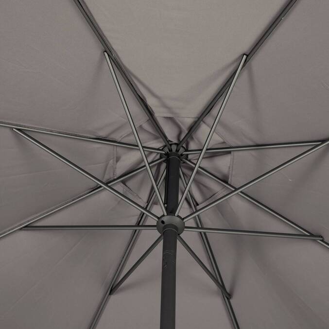 Parasol droit rond inclinable LOOMPA Taupe