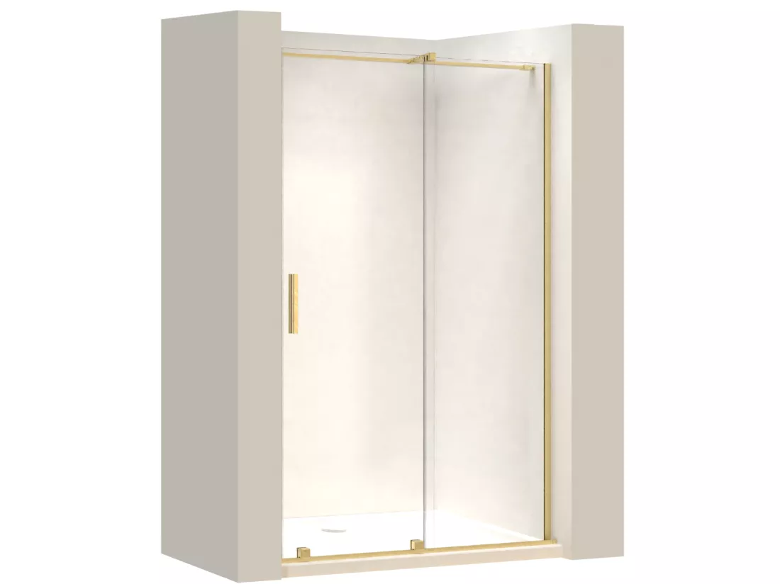 Porte De Douche Rea Montana 130 Brush Gold + Profilé