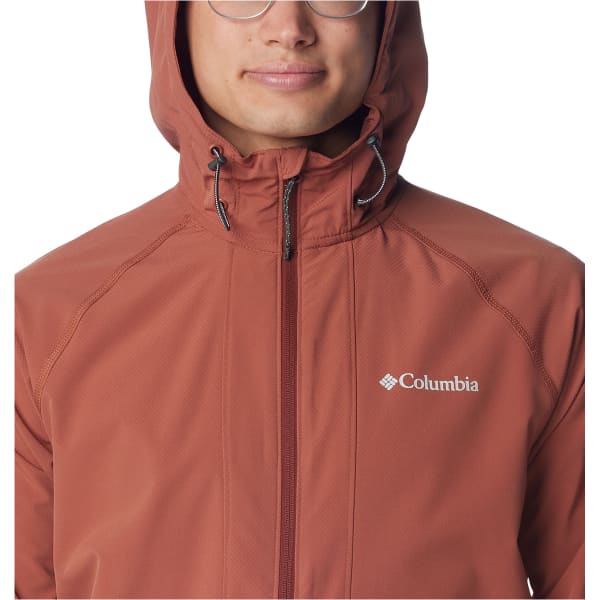 Softshell randonnée COLUMBIA TALL HEIGHTS HOODED SOFTSHELL AUBURN/SPICE RIPSTOP & ZIPS