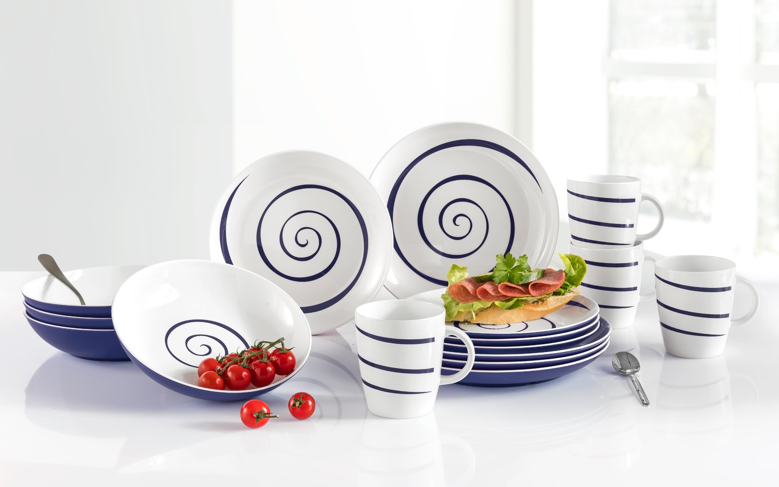 Gimex Classic Twist Geschirr-Set 16-tlg. Rot