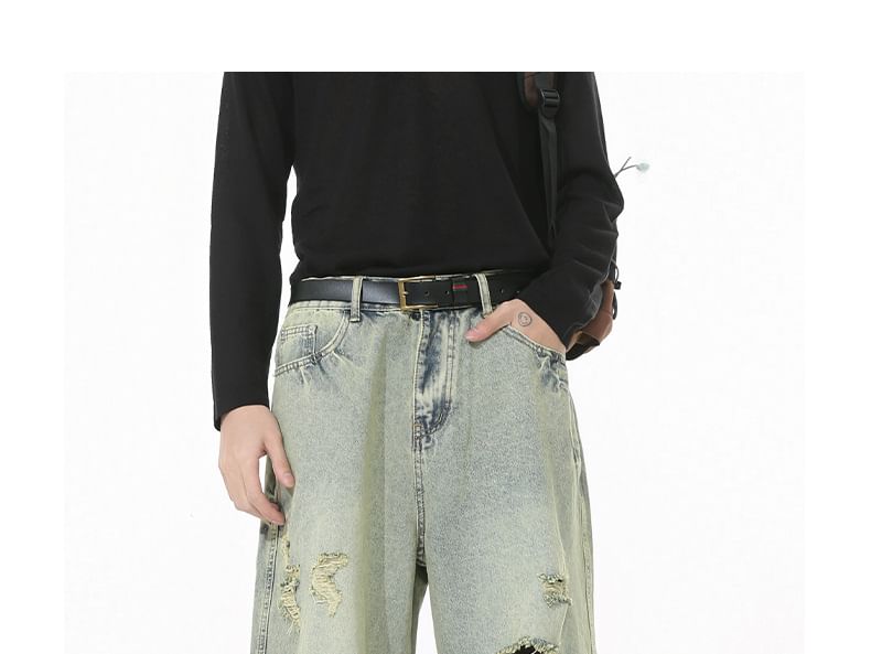 FAERIS - Jorts met hoge taille en wijde pijpen