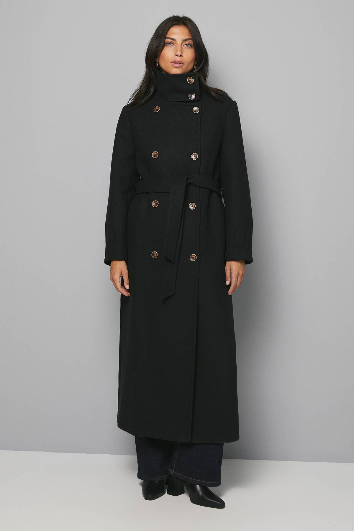 Wallis Manteau Col Cheminée