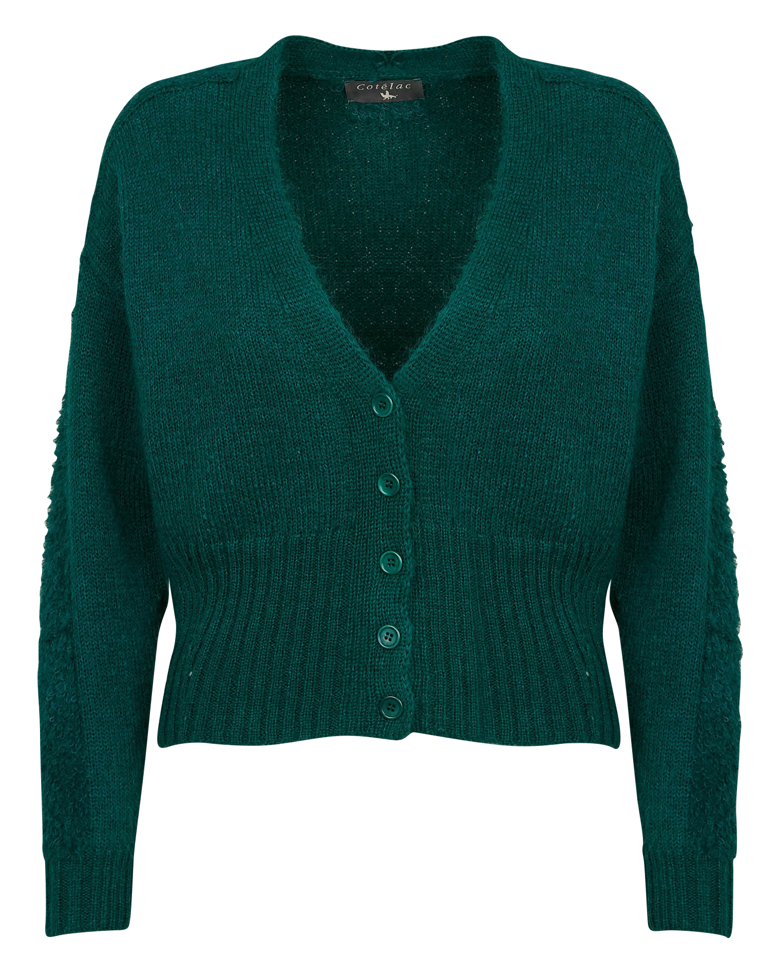 Cardigan boutonné| Vert