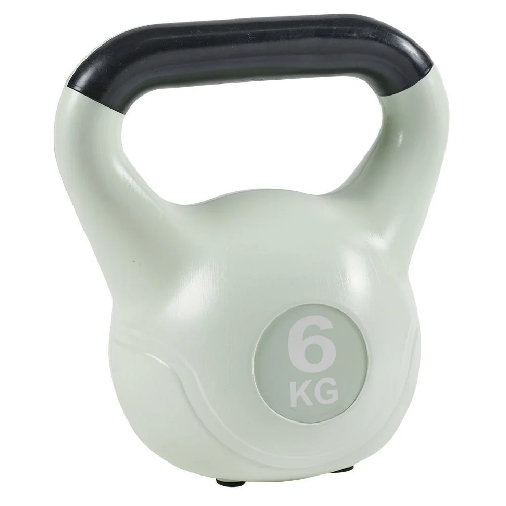 Poids de musculation 6kg avec poignée gris clair