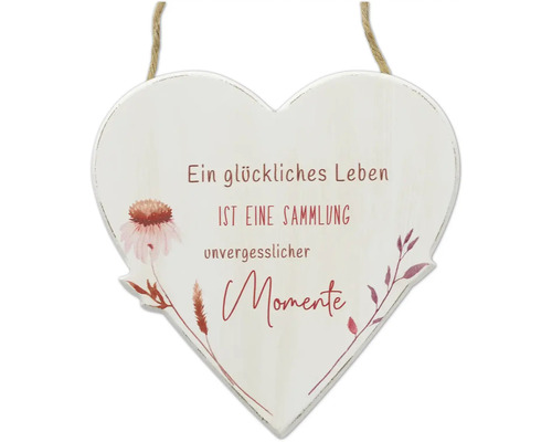 Decoratieve hanger Kornelia Hart 15x15 cm assorti