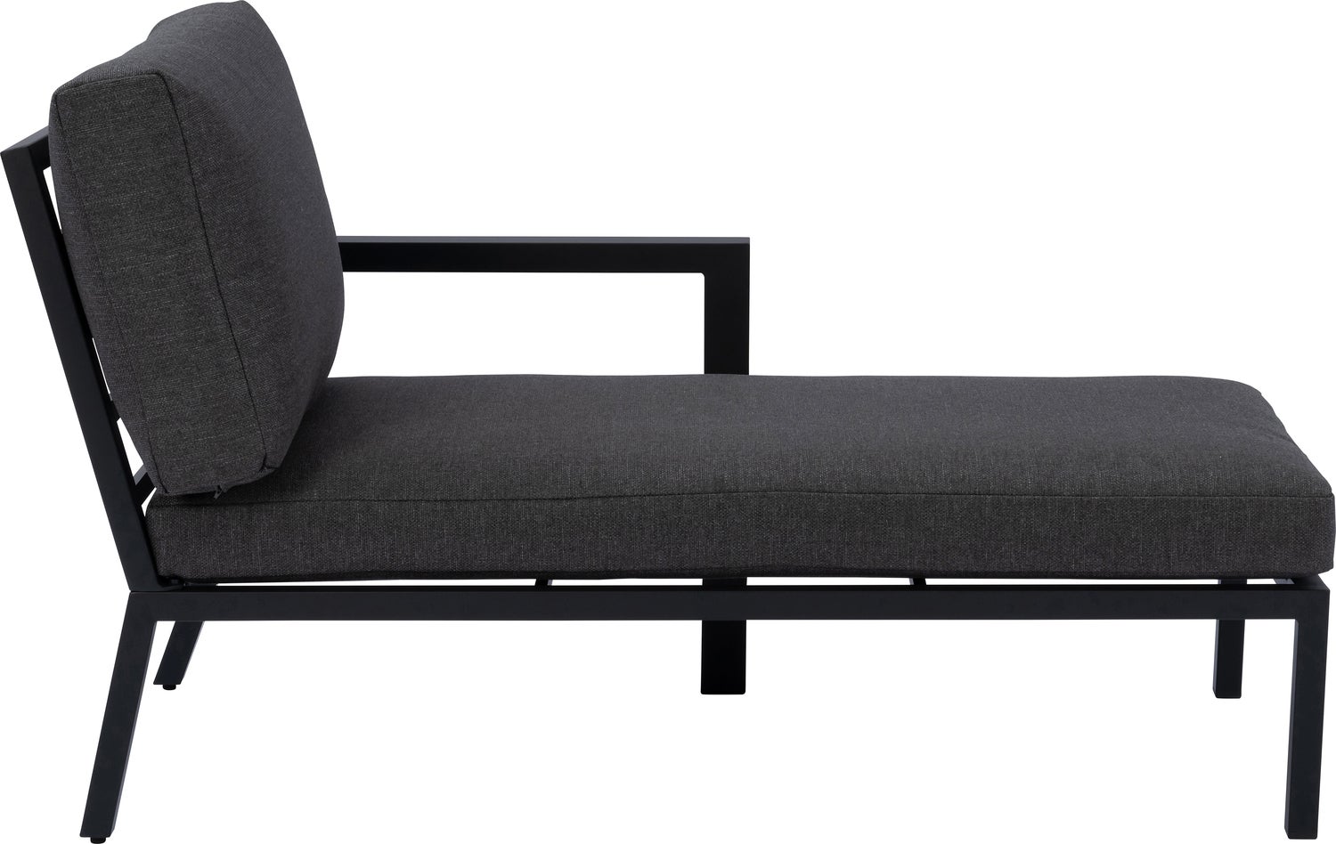 Intratuin loungebank chaise longue links Milo zwart