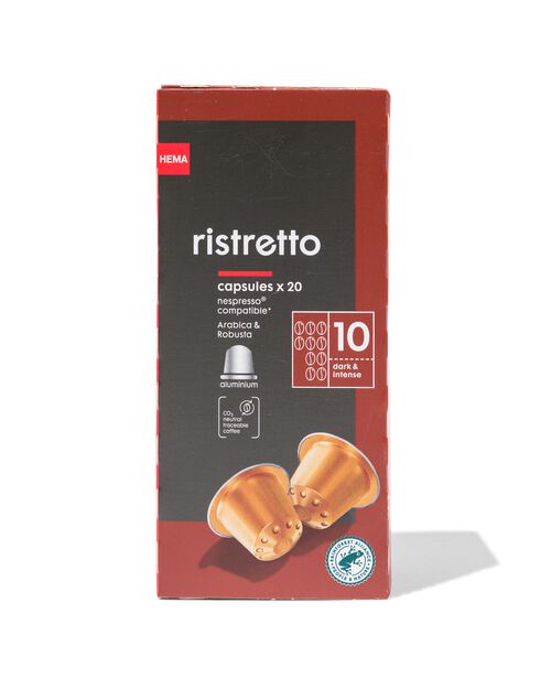 20 capsules de café ristretto