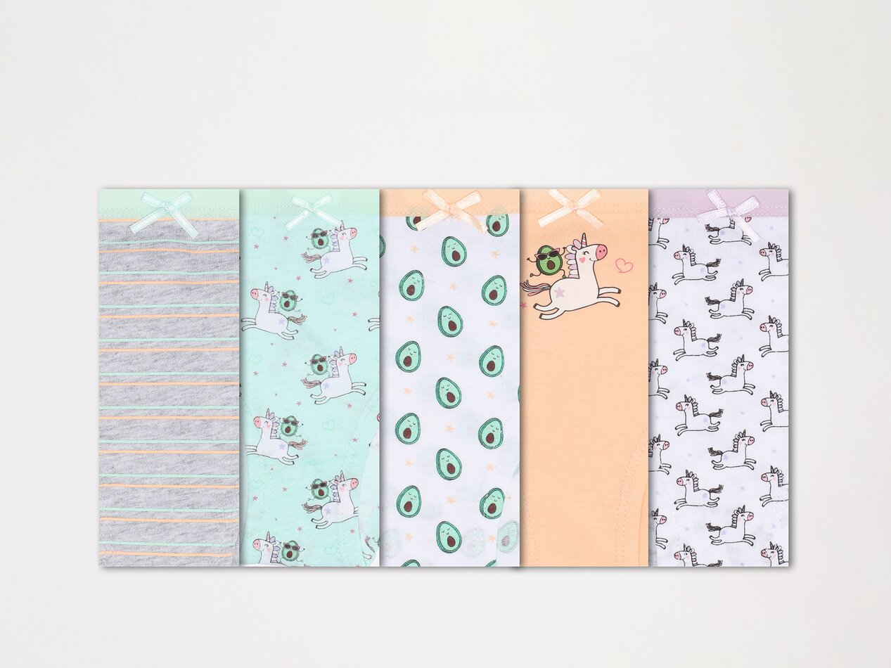 Pacote com 5 calcinhas hipster estampadas - Cores variadas