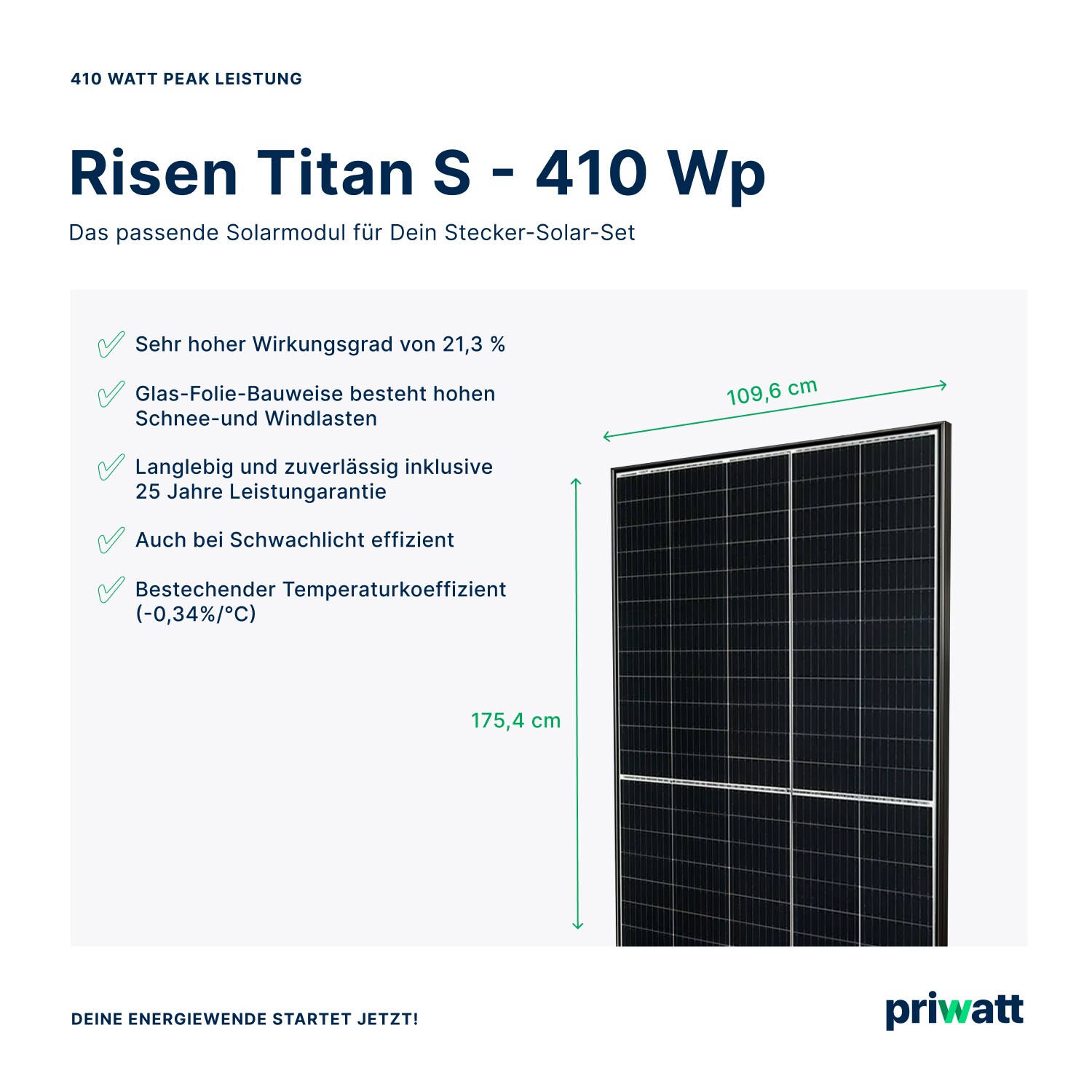 priwatt Balkonkraftwerk 1640Wp/800W - steckerfertig - WiFi - priBasic Quattro