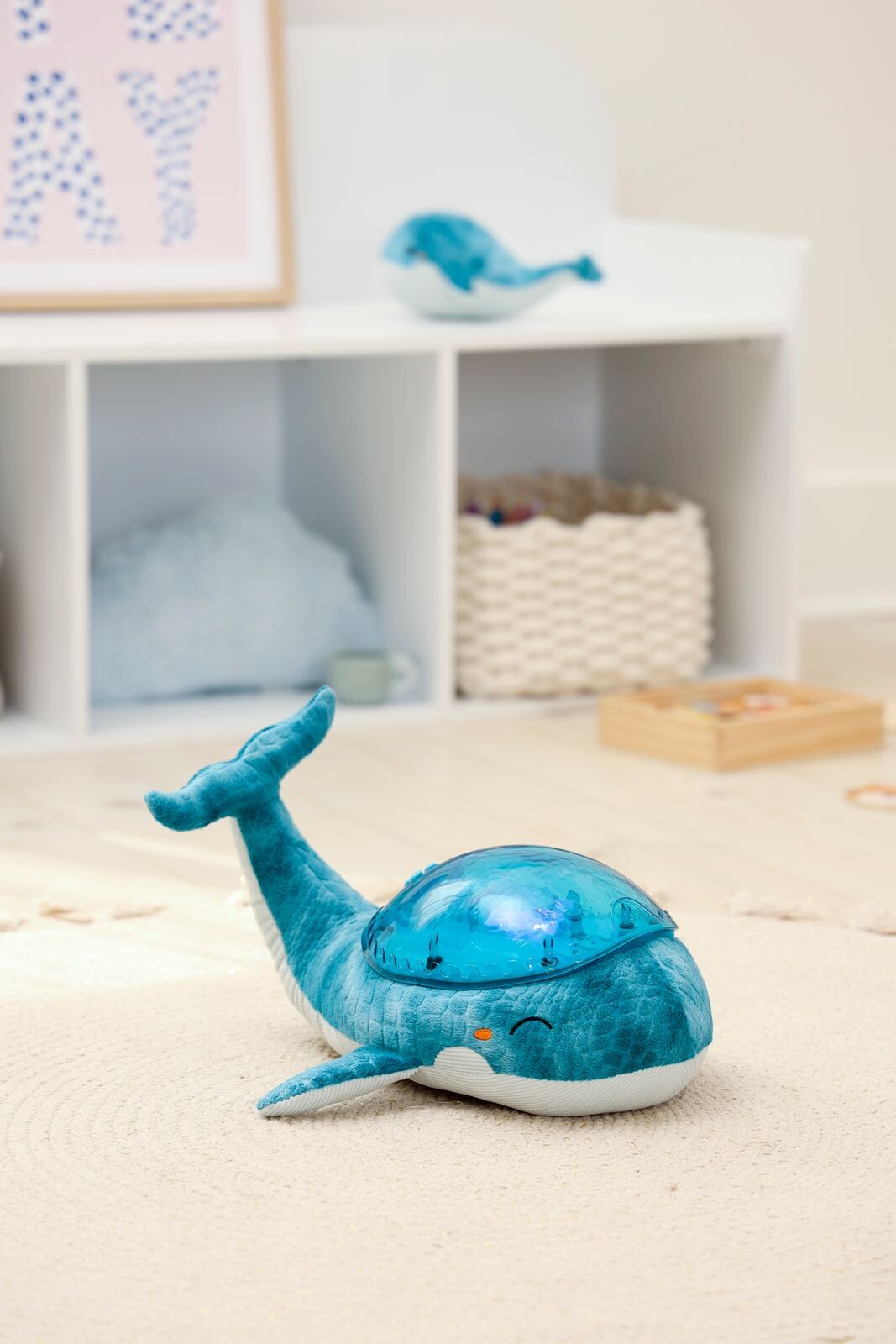 Cloud B - Tranquil Whale Family - Natlampe Og Bamse Sæt - Lyd Og Lys - Blå
