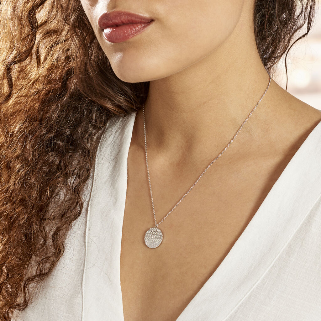 Collier Argent Henrick Oxydes De Zirconium