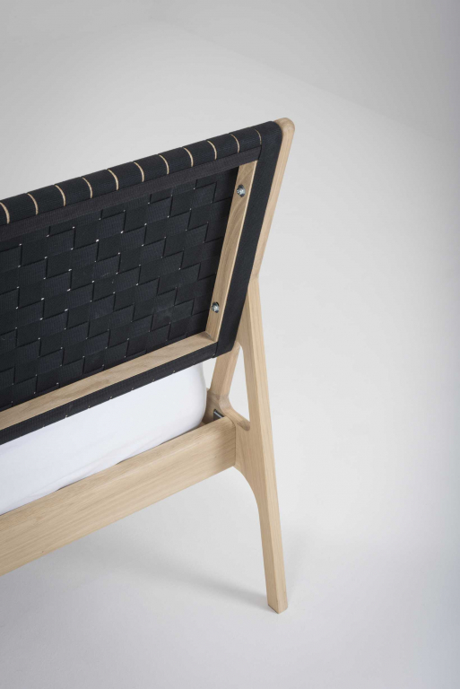Gazzda Fawn bed 160x200 cotton webbing black