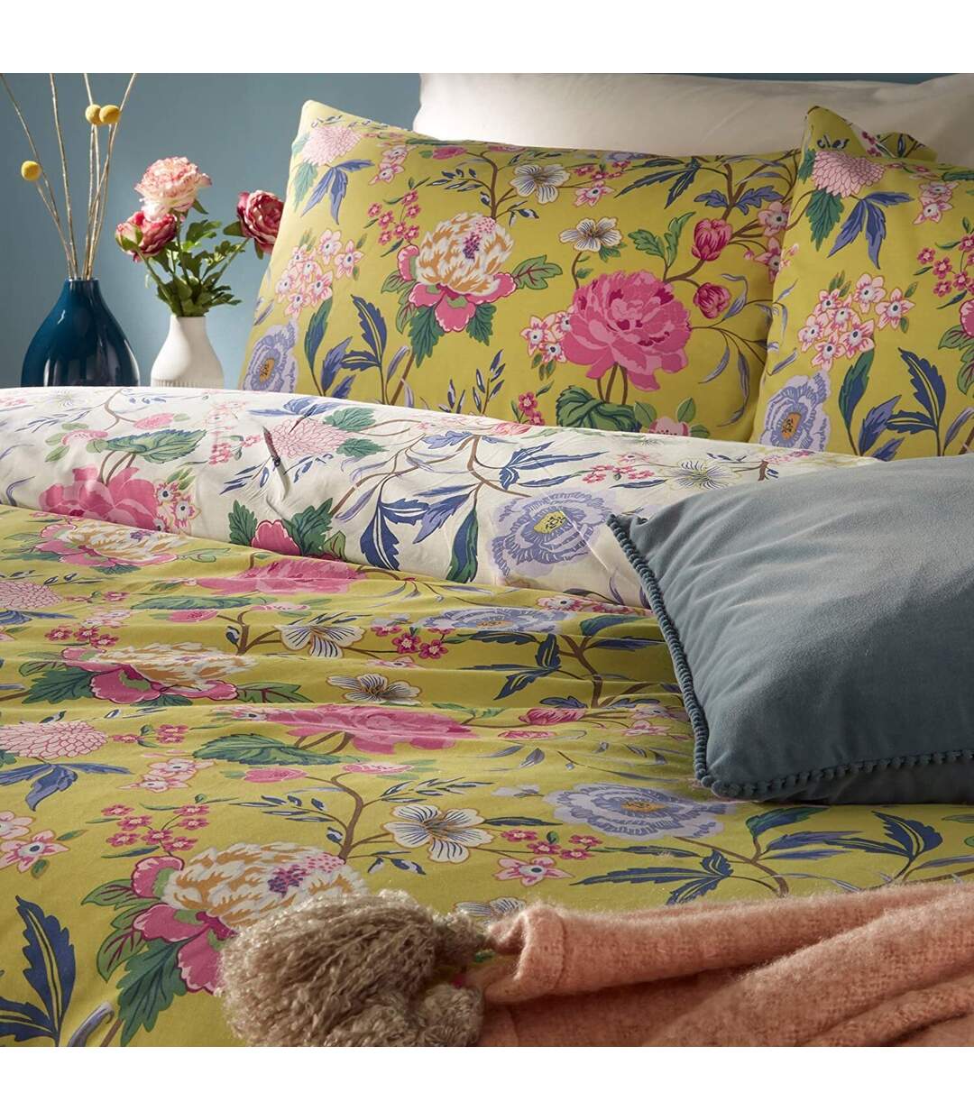 Furn - Parure de lit AZALEA (Vert clair) - UTRV2085