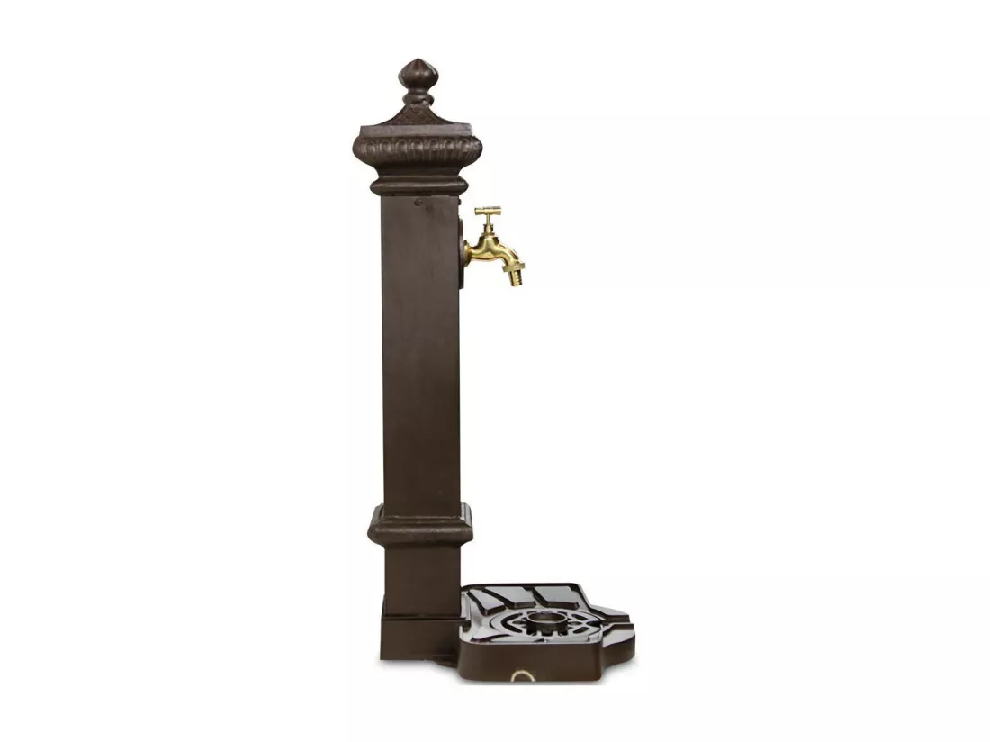 Fontaine de jardin Aluminium-Métal Marron - Décoration d'Autrefois