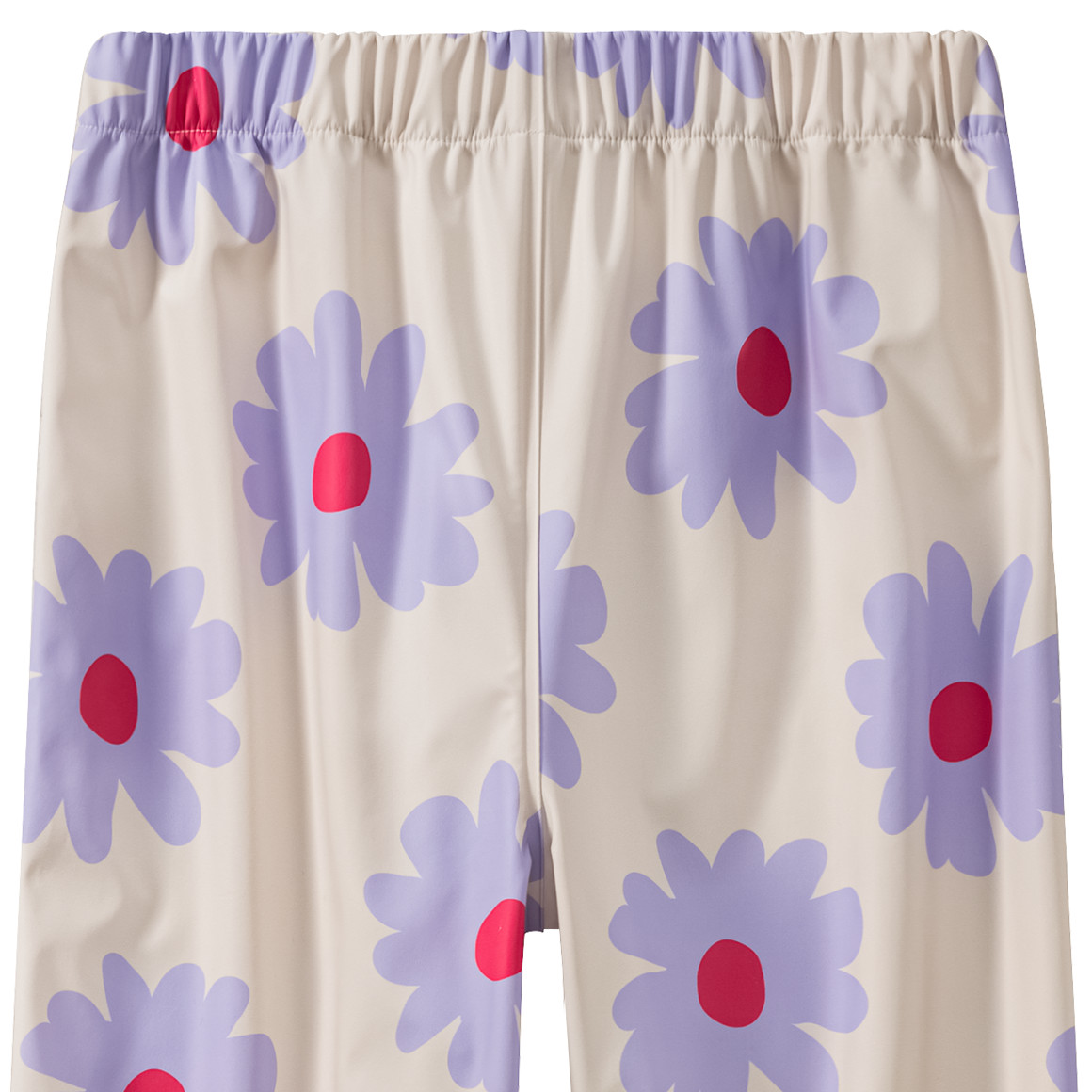 Mädchen Regenhose mit Blumen-Allover beige